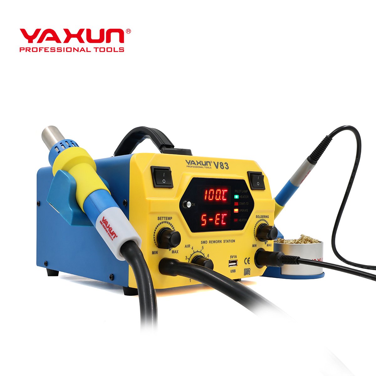 YAXUN V83 HOT AIR + SOLDERING IRON STATION