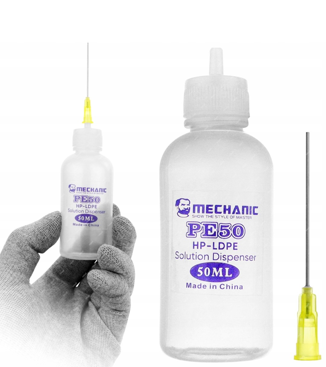 MC-PE50 [50ML] MECHANIC Solution Needle Type Portable Plastic Liquid Dispenser Bottle