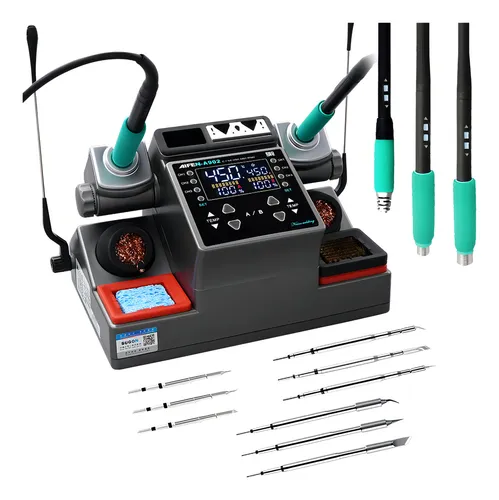 AIFEN A902 Soldering Station C115 C210 C245 Double Station Welding Rework Station
