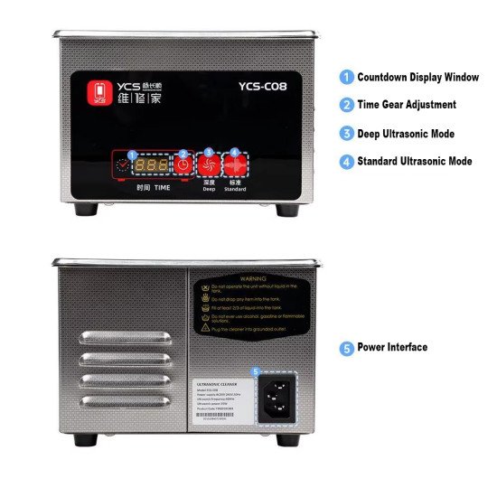 YCS C08 Ultrasonic Cleaner