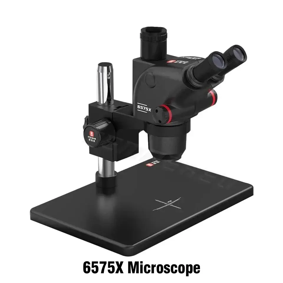 YCS 6575X 6.5X-75X Continuous Zoom Trinocular Stereo Microscope