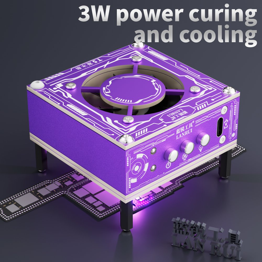 Lanrui T5 2-in-1 3W UV Curing + Fast Heat Dissipation Ice Fan