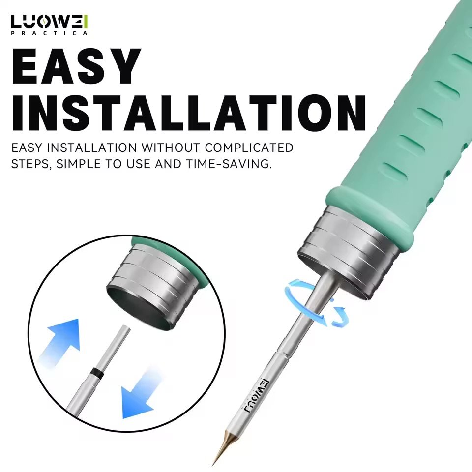 10PCS LUOWEI LW-C210-IS Fly Wire Soldering Tip Kit 0.1mm