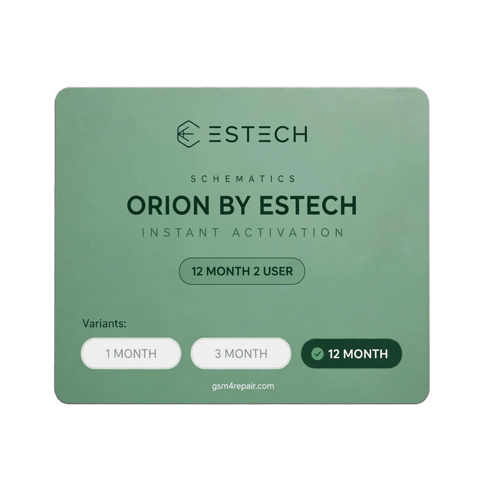 ORION BY ESTECH SCHEMATICS ACTIVATION CODE 1 YEAR 2 PC