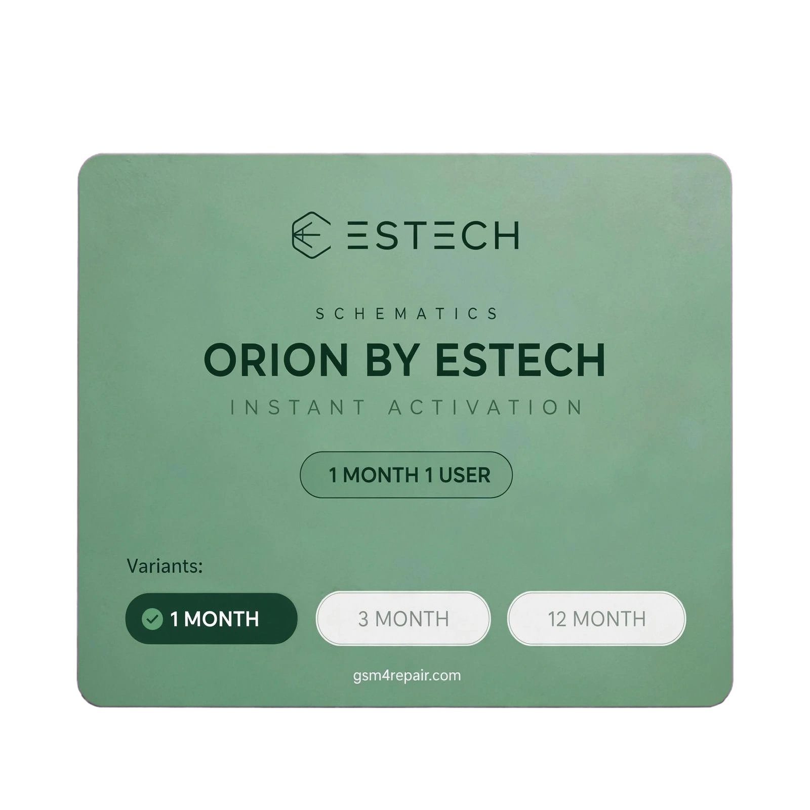 ORION BY ESTECH SCHEMATICS ACTIVATION CODE 1 MONTH 1 PC