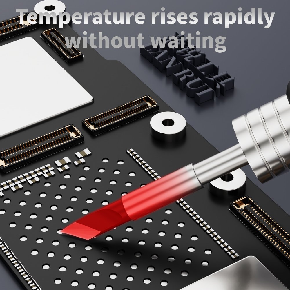 LANRUI T02 C210-SK Soldering Iron Tip Rapid Heating Integrated Replacement Tip for Motherboard Jumper Wire & Flat Cable Repair